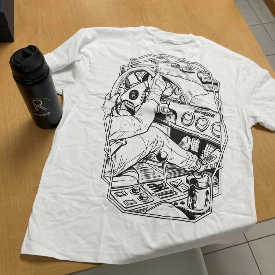 White F50 graphic T-shirt back