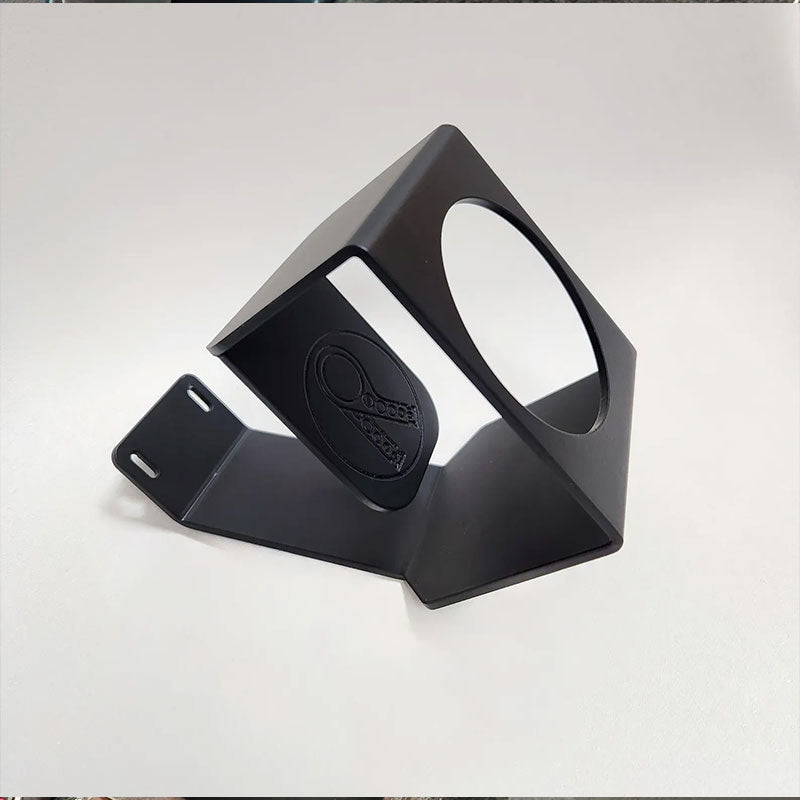 Porsche 964 / 993 aluminum cup holder — angled studio view, matte black finish