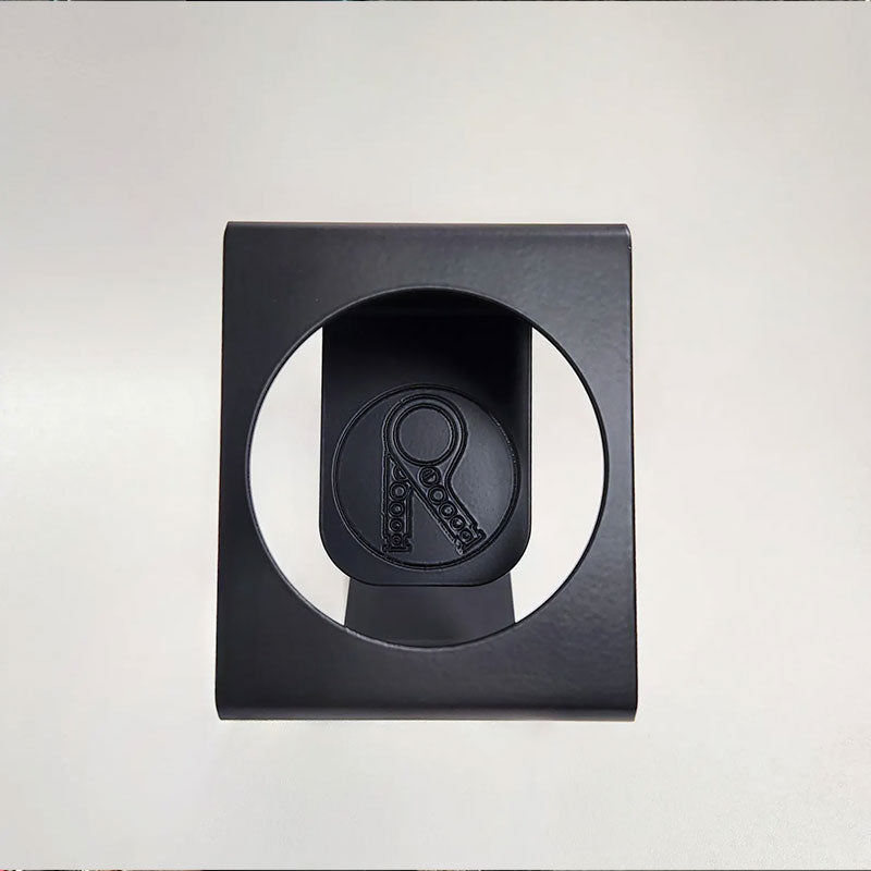 Porsche 964 / 993 cup holder top view with rubber inlay and Rinashi logo insert