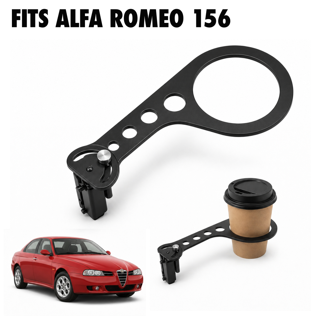 Rinashi Alfa Romeo 156 no-drill seat-rail cup holder with Alfa Romeo 156 vehicle