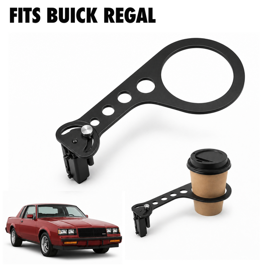 Rinashi Buick Regal no-drill seat-rail cup holder with Buick Regal vehicle