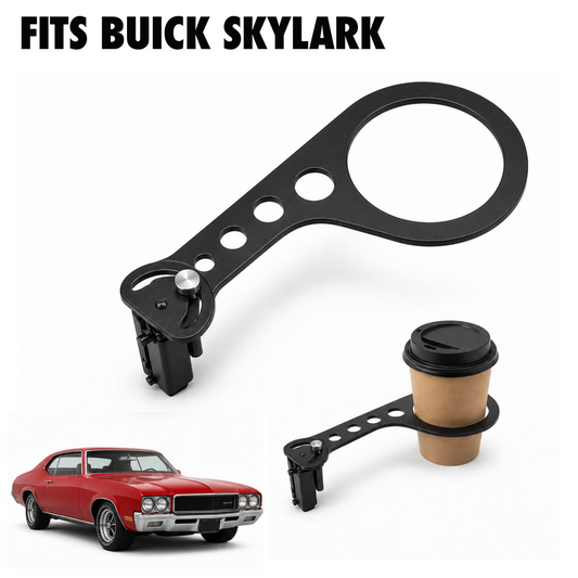 Rinashi Buick Skylark no-drill seat-rail cup holder with Buick Skylark vehicle