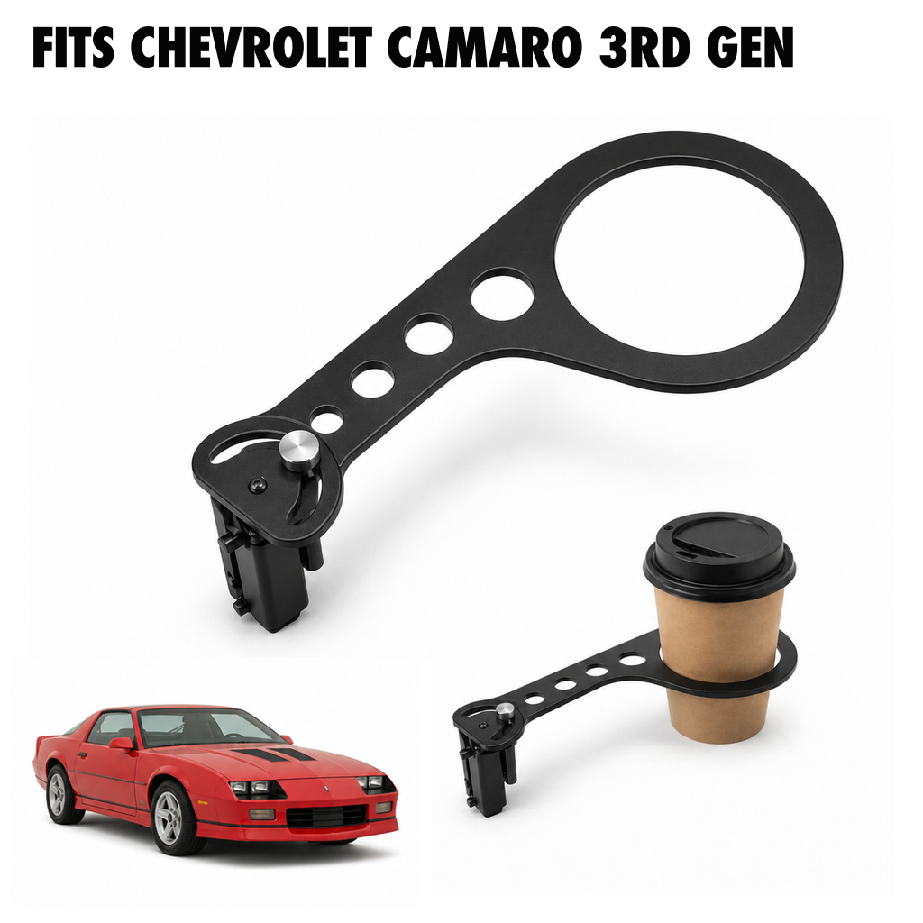 Rinashi Chevrolet Camaro 3rd Gen no-drill seat-rail cup holder with Chevrolet Camaro 3rd Gen vehicle