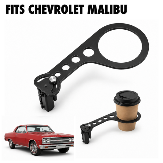 Rinashi Chevrolet Malibu no-drill seat-rail cup holder with Chevrolet Malibu vehicle