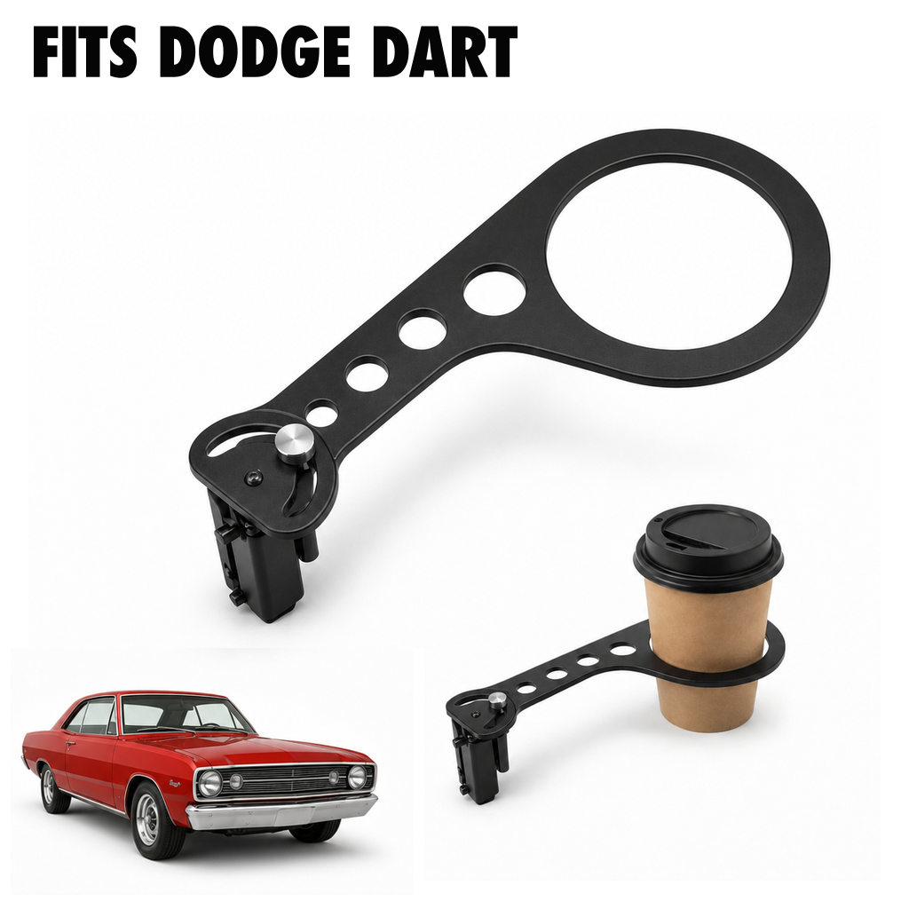 Rinashi Dodge Dart no-drill seat-rail cup holder with Dodge Dart vehicle