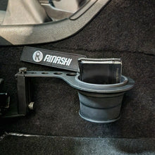 FlexCup installed on Universal Cup Holder seat rail mount