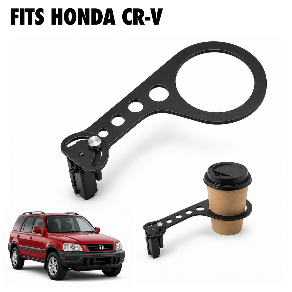 Rinashi Honda CR-V no-drill seat-rail cup holder with Honda CR-V vehicle