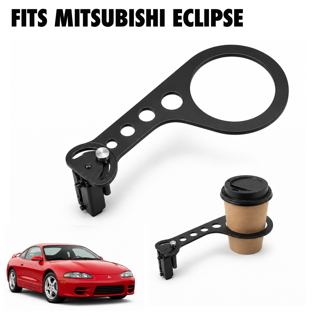 Rinashi Mitsubishi Eclipse no-drill seat-rail cup holder with Mitsubishi Eclipse vehicle