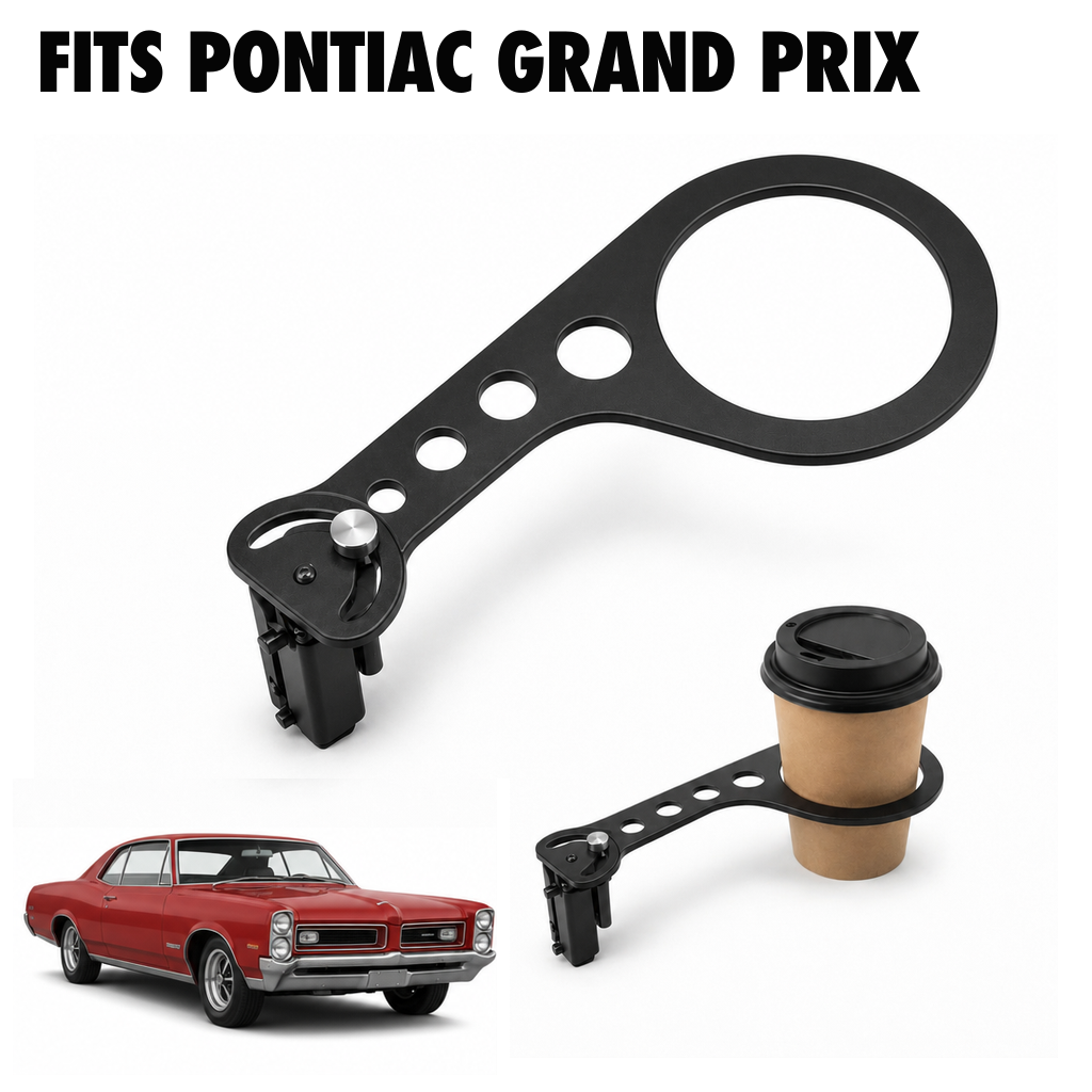 Rinashi Pontiac Grand Prix no-drill seat-rail cup holder with Pontiac Grand Prix vehicle