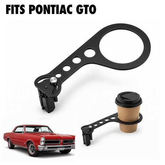 Rinashi Pontiac GTO no-drill seat-rail cup holder with Pontiac GTO vehicle