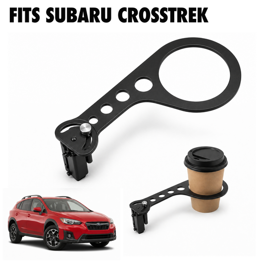Rinashi Subaru Crosstrek no-drill seat-rail cup holder with Subaru Crosstrek vehicle