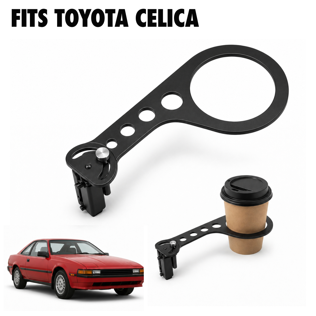 Rinashi Toyota Celica no-drill seat-rail cup holder with Toyota Celica vehicle