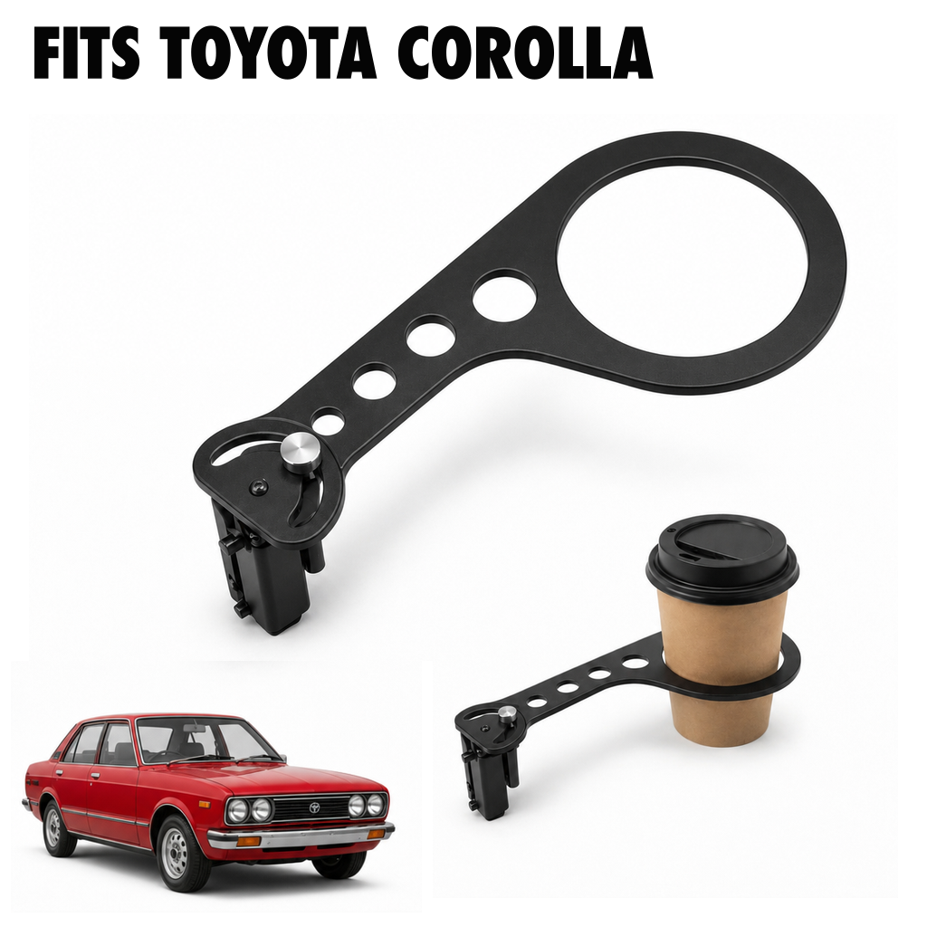 Rinashi Toyota Corolla no-drill seat-rail cup holder with Toyota Corolla vehicle