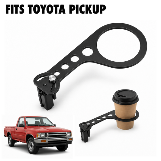 Rinashi Toyota Pickup no-drill seat-rail cup holder with Toyota Pickup vehicle